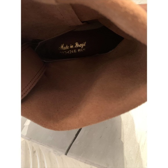 Vtg Amazonas Ladies 6.5 Brazil Brown 80’s 90’s Fold Over Leather Boots New‎ - Picture 8 of 8